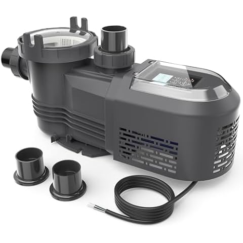 AQUASTRONG Variable Speed Pool Pump, 1.5 HP, 220V, 8189GPH, In/Above Pool Pump, Energy Efficient, High Flow, Powerful Self Primming Swimming Pool Pumps with Filter Basket Cover