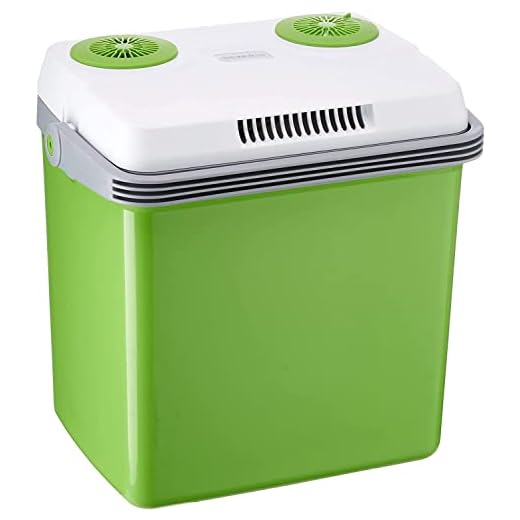 Severin KB 2923 Nevera Eléctrica Portátil con Función de Enfriamiento y de Preservación del Calor, 25 L, Incl. Conexión USB, 2 Conexiones de corriente 220-240 V / 12 V Dc, verde