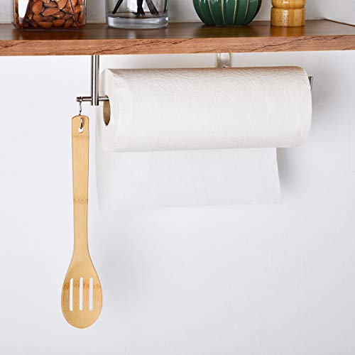 Multi Function Paper Towel Holder Under Cabinet, Mountable Roll Paper Towel Rack for Kitchen - Thumbnail 5