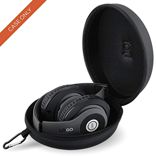 Ijoy Hard Headphone Travel Case For Foldable Rechargeable Wireless Ijoy Headphones- Portable, Universal Hard Eva Shell Storage Bag With Zipper For Carrying On And Over Ear Studio Headsets- Black #TOP1