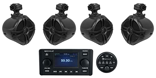 Rockville RGHR51 5 Zone Marine Bluetooth Receiver+(4) 6.5