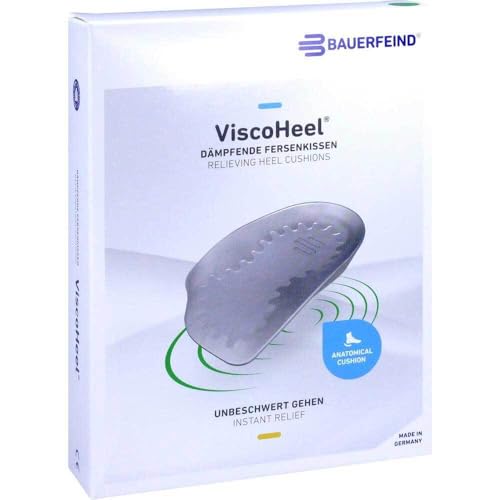 Bauerfeind ViscoHeel Foot Insoles - Shoe Insert Heel Pad for Comfort and Pain Relief - Reduces Impact Overload - 1 Pair - Size 2