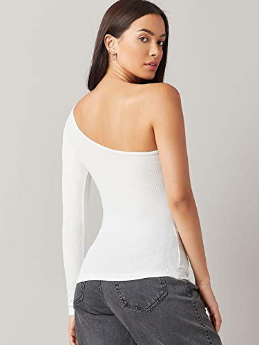 Image of Aahwan Solid One Shoulder Fitted Top for Women's & Girl's