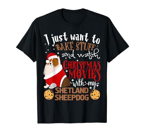 Ver Películas de Navidad con mi Shetland Sheepdog Sheltie Camiseta