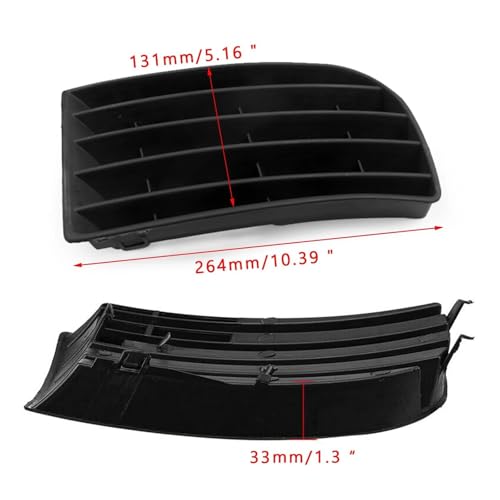 Rejilla central delantera de listón doble para parachoques de VW Golf MK5 2005-2008 6