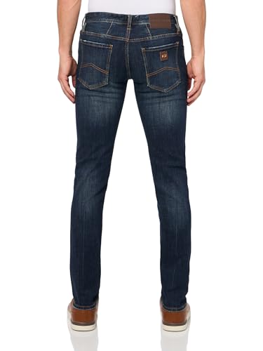 A｜X ARMANI EXCHANGE Men's Dark Whisker Wash Skinny Jeans2