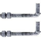 J-Bolt Post Hinge 6' - Hinge Bolts Thru The Post includes Nuts - J-Bolt Hinge has 5/8' Male Pin -...