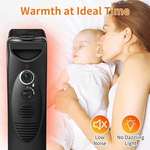 image for ZAFRO 1500W Oil Filled Radiator Heater, Electric Oil-Filled Radiant He