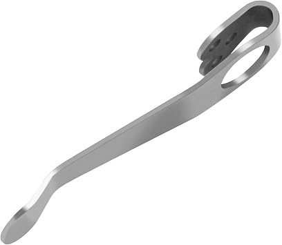 Titanium Deep Carry Pocket Clip for Spyderco Para 3 & Paramilitary 2 Knives - Custom Stone Wash Finish with 3 Screws