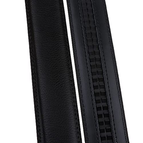 DYNWAVE Cinto masculino de couro automático sem fivela na cintura como presente, Preto, 125cm