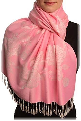 Écharpe rose pashmina contre le froid écharpe douce 70x180