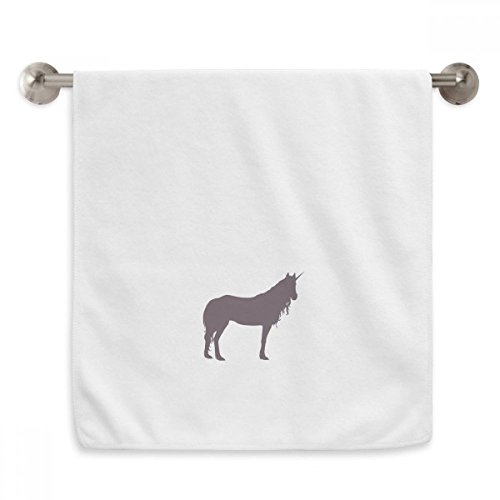 Serviette moelleuse licorne blanche débarbouillette visage et mains - 2