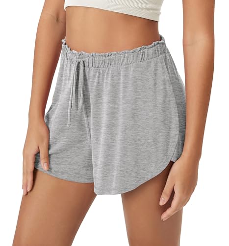 Image of ODODOS Modal Soft Lounge Shorts for Women Drawstring High Waist Casual Sleepwear Lightweight Cozy Pajama Bottom