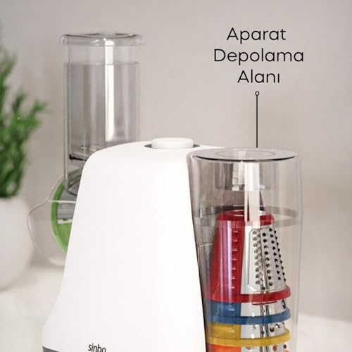 Sinbo SHB-7506 5'i 1 Arada Otomatik Sebze Doğrayıcı ve Dilimleyici - Paslanmaz Bıçaklı, Pratik Mutfak Yardımcısı - Görsel 5