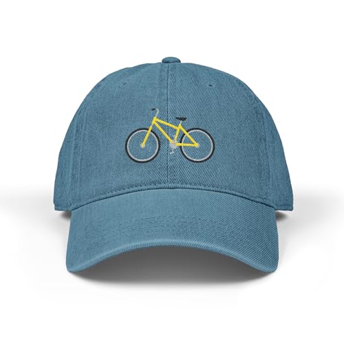 Bicycle Embroidered Denim Hat, Mom Hats, Summer Accessory, Gift for Bikers
