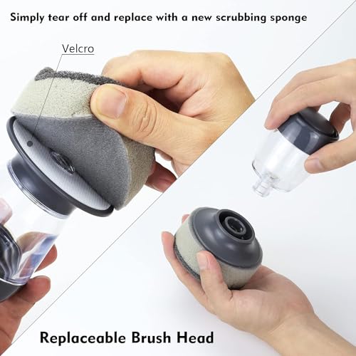 Image of Gopendra Bowl Cleaning Sponge, Press Liquid Sponge Cleaning, Household Pot Washing Sponge, Ball Washing Tool Refillable Pans Kitchen Utensils Accessories (Sponge)
