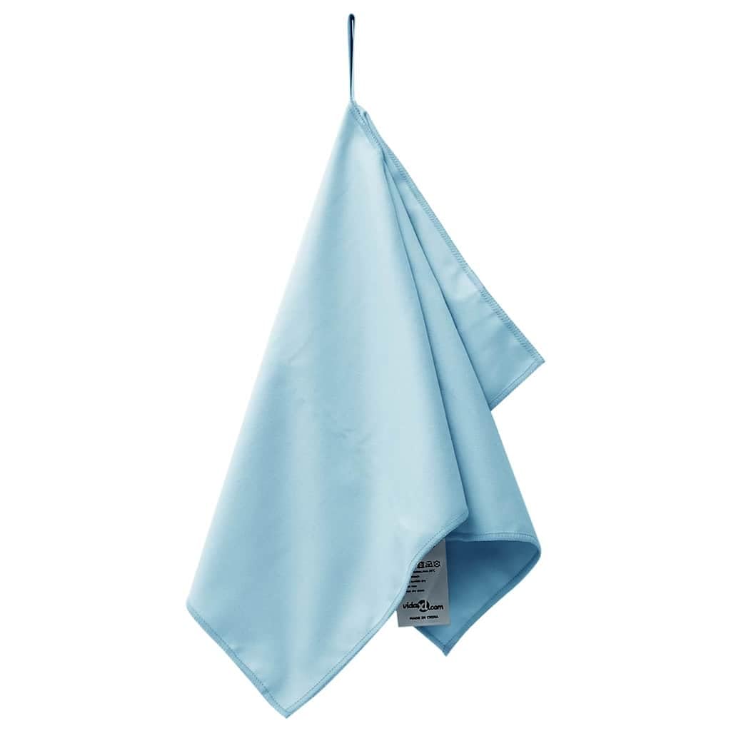 Sporthandtücher 2 Stück Blau 50 x 30 cm aus Polyester und Polyamid, schnelltrocknend, saugstark, weich, ideal für Fitnessstudio, Sauna, Schwimmbad und Wellness