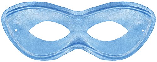 amscan 95936.87 Fabric Super Hero Domino Eye Mask, Light Blue