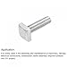 uxcell Square Head Bolt, 2pcs M6x20mm Fully Thread 304 Stainless Steel Grade C Square Machine Screws