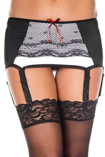 Image of ToBeInStyle Women's Lace Classic Elegant Sheer Garter Belt