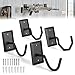 Horizontal Gun Wall Mount for Indoor Display - Yoke Design Rifle Wall Mounts, Heavy Duty Steel Shotgun Wall Holder, Adjustable Bow Wall Hanger, Wall Mount Gun Hooks with Protective Composite Padding