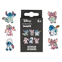 Loungefly - Disney - Stitch - Stich & Angel in Pyjamas Enamel Pin - 1 of 6 to Collect - Styles Vary - Lilo and Stitch - Blind Box - Emaille-Nadeln - Niedliche Brosche Zum Sammeln - Für Rucksäcke
