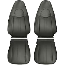 Driver and Passenger Side Bottom and Top Lean Back Replacement Seat Cover Compatible for Express 1500 2500 3500 2003-2014 Savana 4500 Car Seat Covers Replacement FRSD0304DB12