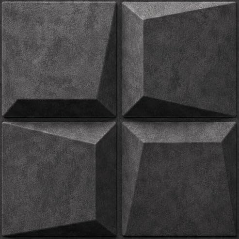 Image of Kayra Decor 3D PVC Wall Panels for Bedroom & Living Room | Cube Design | Nexa Gray Color | 19.7 x 19.7 Inch | Pack of 12 | 32.28 Sq Ft