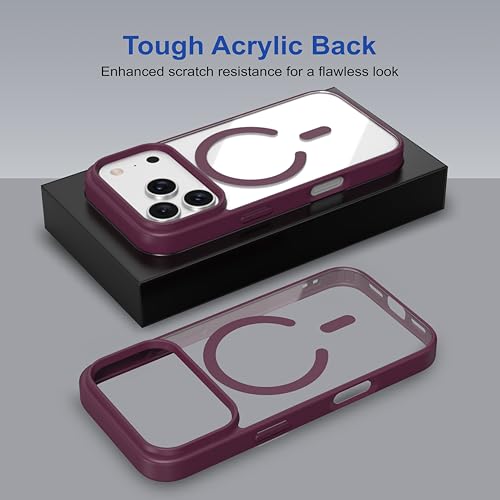 Image of Zapcase Back Case Cover for iPhone 17 Pro | Compatible for iPhone 17 Pro Back Cover | Scratch-Resistant | Wine Red