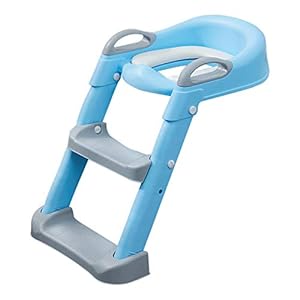 Potty Training toiletbril met trapkruk ladderstoel voor kinderen, meisjes, jongens, met zacht kussen en antislippads…