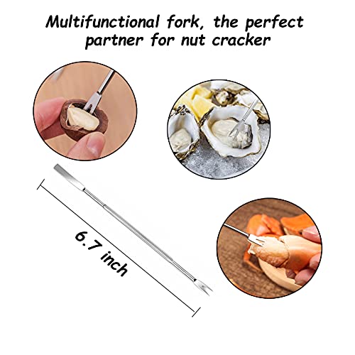 Wafjamf Nut Crackers Heavy Duty Walnut Cracker Plier Opener,Seafood Tool,Non-Slip Handle #TOP4