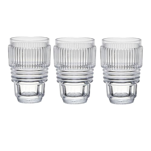 SELETTI Set 3 Bicchieri in Vetro Machine Collection Ø Cm.8,7 H.13