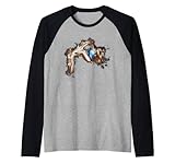 Acrobacia aérea de seda, acrobacia vertical de tela, pole dance Camiseta Manga Raglan