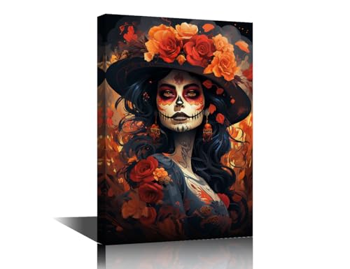 Toile Day of the Dead Sugar Skull idéale pour chambre cocooning