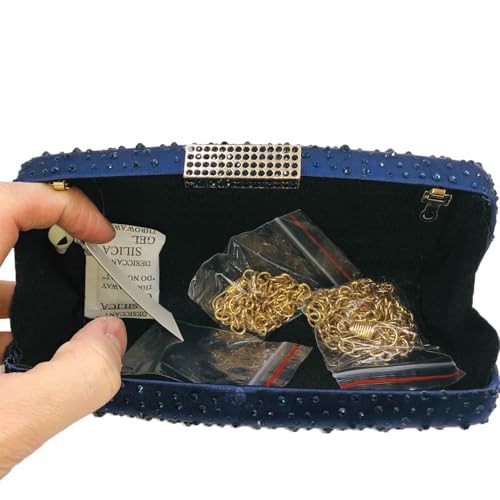 Image of Boutique De FGG Women's Crystal Clutch Evening Bag Bride Handbags for Wedding Party Diamond Rhinestone Clutch Purse,Mini,Mini
