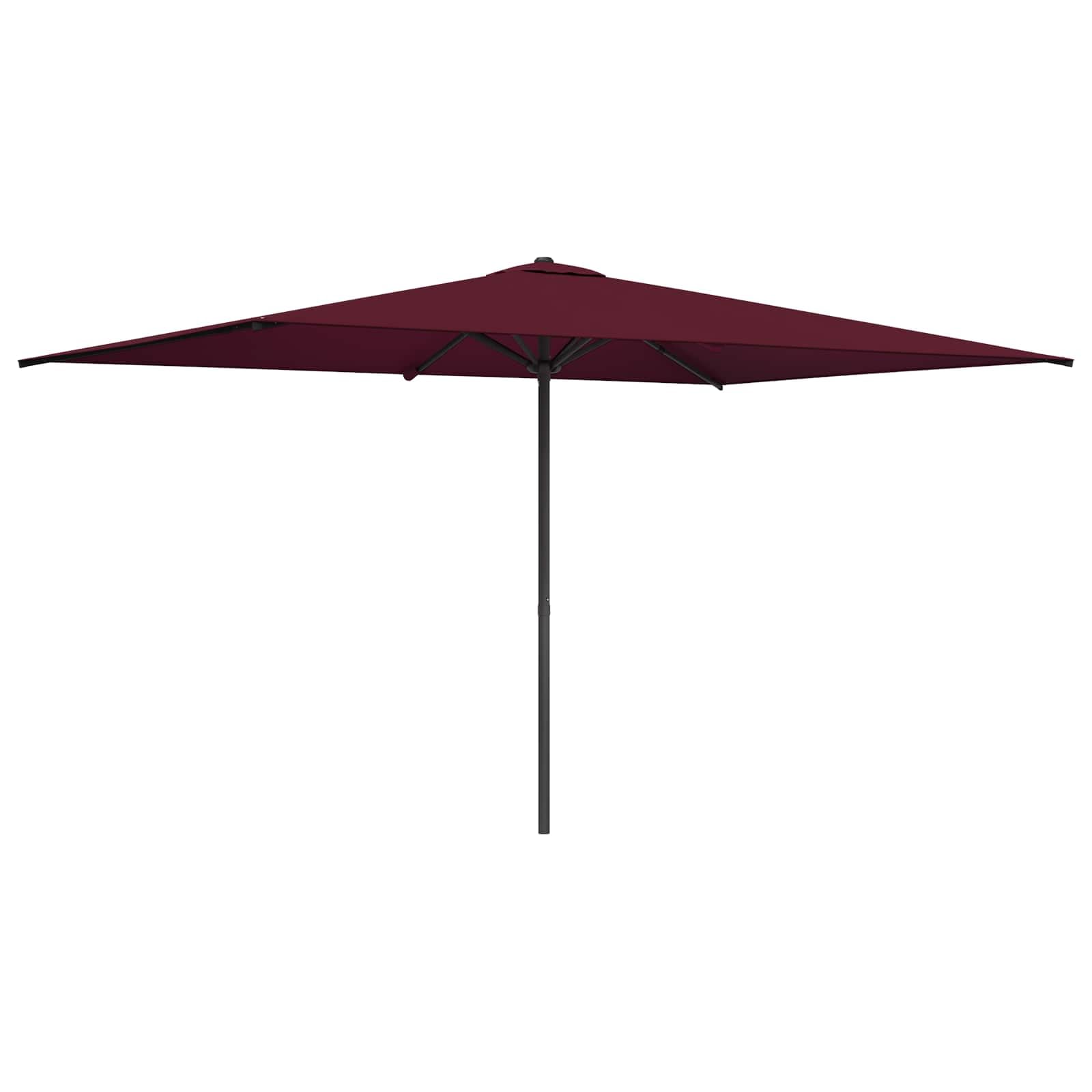 vidaXL Garden Parasol 270 x 270 cm Polyester Rectangular Bordeaux Red