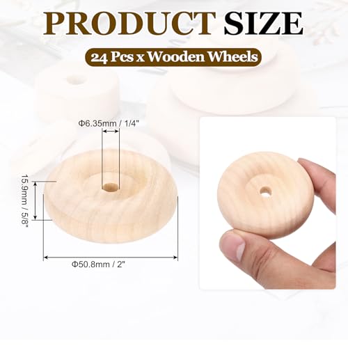Base estable con ruedas de madera de 5 cm para evitar caídas en mini árboles 3