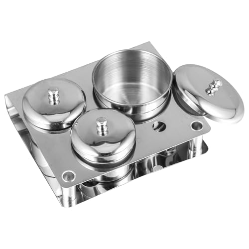 3 tazas de cristal para arte de uñas con tapa miniatura 1