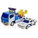 Lihgfw Straßenaufzieher kombiniert Technischer Fahrzeuganhänger Highway Rettungsfahrzeug Kinderspielzeug Inertial Engineering Fahrzeug Modell 24 cm (Color : Blau)