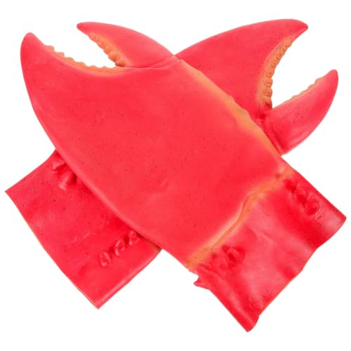 Guantes de cangrejo Toyvian de silicona roja para disfraces y fiestas