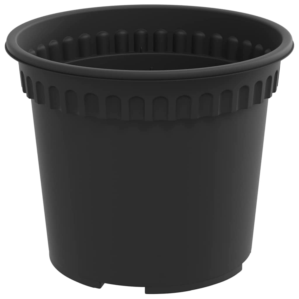 Blumentöpfe 24 Stück Schwarz Ø 12,5 x 10 cm Kunststoff Pflanzgefäße Balkon Garten Zimmer Indoor Outdoor Pflanztöpfe mit Ablauflöchern und modernem Design für Pflanzenpflege