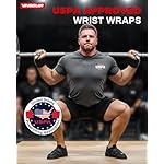 VINSGUIR 21'' Elastic Wrist Wraps for Weightlifting and Working Out(USPA Approved), Breathable Gym Wrist Sraps for Weightlifting with Thumb Loop and Left/Right Tabs, Wrist Brace for Wrist Support and Protection, Men and Women (Pair) - Image 2
