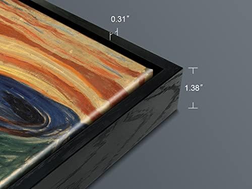 Wieco Art Framed Art The Scream by Edward Munch Famous Paintings Reproduction Abstract Canvas Prints Artwork for Wall Decor Modern Canvas Wall Art for Home & office Decoration — view 4