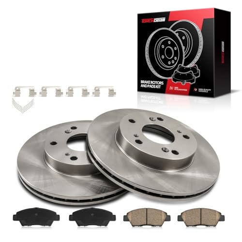 Torchbeam Brake Rotors and Pads Kit Fit Honda CR-Z 2011-2015, 10.31in Rotors, 31311+D1394 Brake Kit, Front Brakes and Rotors