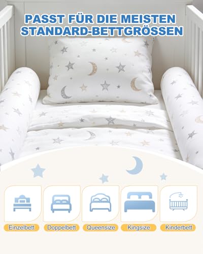 Oiomniv Bettschutzgitter Aufblasbare Bettgitter für Kleinkinder 2er Set – Tragbarer Rausfallschutz Bett, Rutschfestes Bettgitter, Für Einzelbett Doppelbett Queen & King, Für Zuhause & Reisen