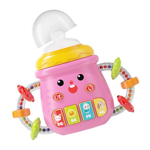 子供用哺乳瓶、用シッピーボトル | 音楽とグリップガラガラ付きの心地よ素材で作られたこの用シッピート母乳育児ボトルはい哺乳瓶,男の子、女の子、自宅、旅行用の発育授乳カップ