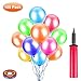 Produktbild FEALING Luftballons Bunt, 100 Luftballons und 1 Ballonpumpe, Bunte Ballons Partyballon, Farbige Ballons und Ballonpumpe für Geburtstagsfeiern, Party, Hochzeitsfeiern, Weihnachten