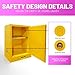 30 Gallon Flammable Storage Cabinet, 35” x 23” x 18” Fire Cabinets, 3-Point Lock System Safety Storages Cabinets, Galvanized Steel Chemical Storage Cabinet for Industrial, Commercial and Home