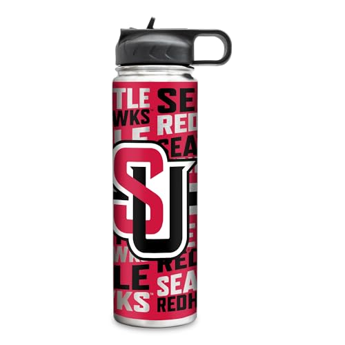 Rico Industries NCAA Seattle Redhawks Standard 22oz Stainless Steel Tumbler with Lid - Great For Coffee, Tea, Water or Cocktails