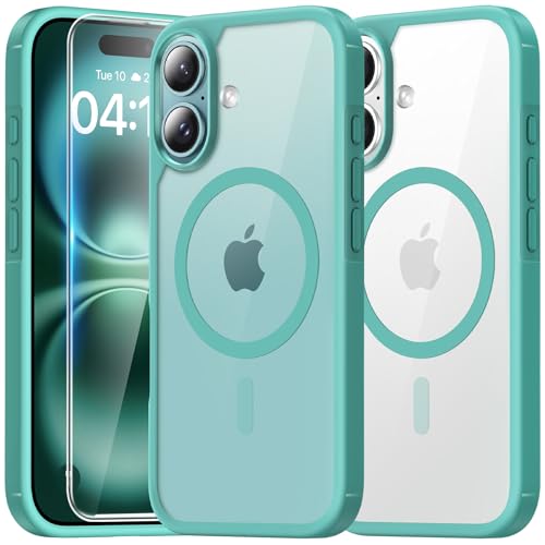 Image of TAURI for iPhone 16 Plus Case, Compatible with MagSafe, Green